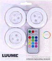 Luume Bewegingssensor Lamp Binnen - Trapverlichting Led Bewegingssensor - Multicolor - 3 Stuks - Wit