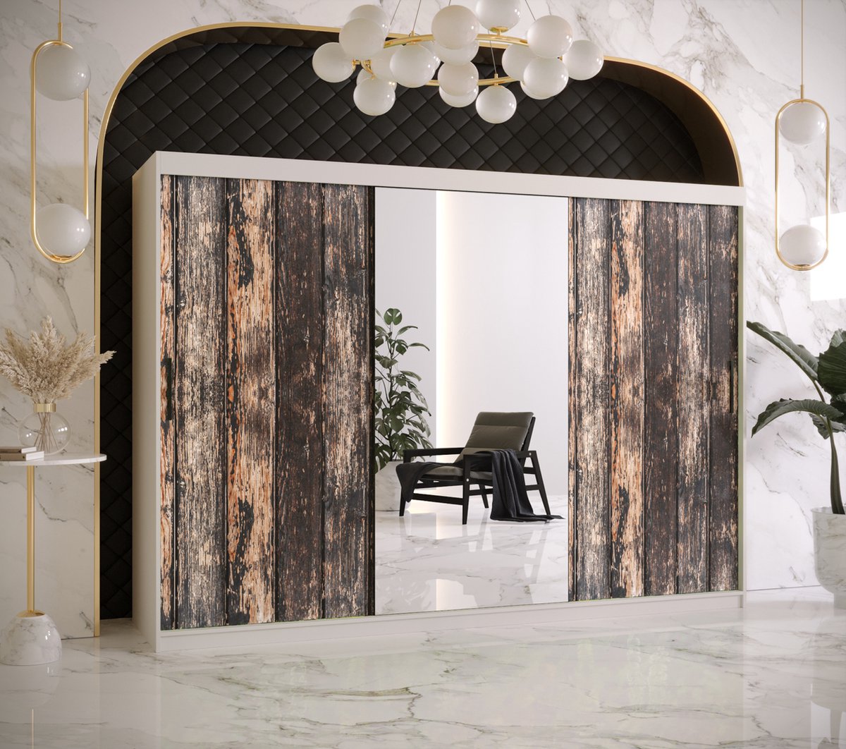 Armoire à Porte Coulissante à Faible Profondeur Midley Wide P.47,8