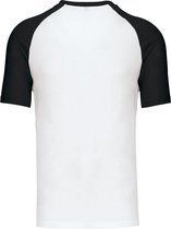 SportT-shirt Heren L Kariban Ronde hals Korte mouw White / Black 100% Katoen