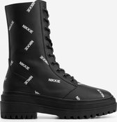 Nikkie boots Djuna - Logo print - Zwart - Maat 37