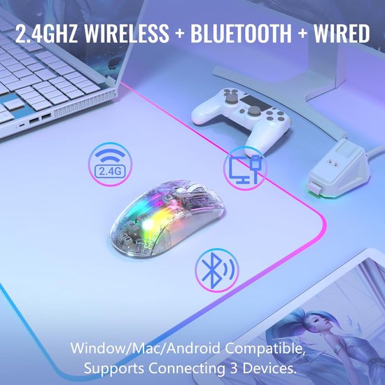 compatibles Rechargeable Bluetooth Sans Fil Ordinateur Souris