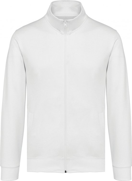 Sweatshirt Heren XS Kariban Lange mouw White 80% Katoen, 20% Polyester