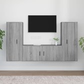 vidaXL TV-meubelset - grijs sonoma eiken - 2x 40x34.5x100cm + 1x 100x34.5x40cm - Kast