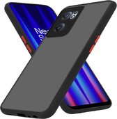 Cadorabo Hoesje geschikt voor OnePlus Nord CE 2 5G in MATT ZWART - Hybride beschermhoes met TPU siliconen Case Cover binnenkant en matte plastic achterkant