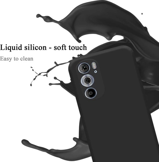 Étui Cadorabo pour Motorola EDGE+ en NOIR LIQUIDE - Housse de protection en silicone TPU flexible Case Cover