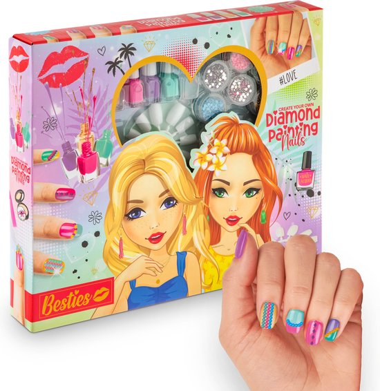 Besties Créez vos propres ongles de peinture au diamant - Nail studio girls  - crafts