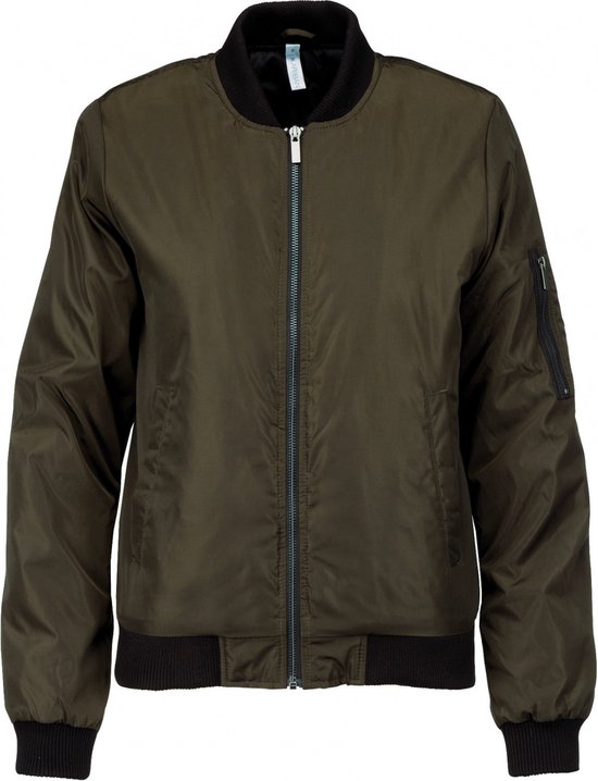 Veste Femme XS Kariban Manches longues Kaki foncé 100% Polyester