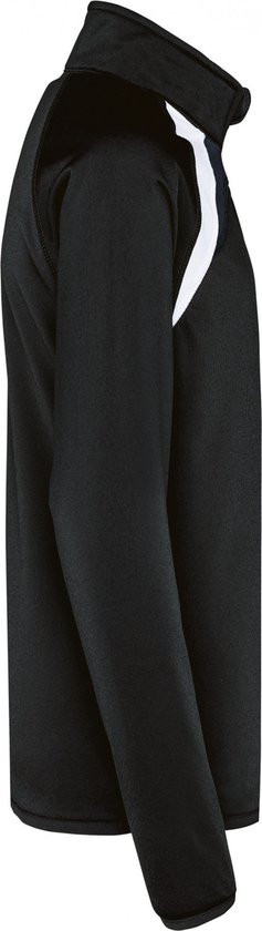 SportSweatshirt Kind 6/8 Y (6/8 ans) Proact 1/4-ritskraag Lange mouw Black / White / Storm Grey 100% Polyester
