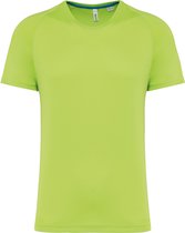 SportT-shirt Heren L Proact Ronde hals Korte mouw Lime 100% Polyester