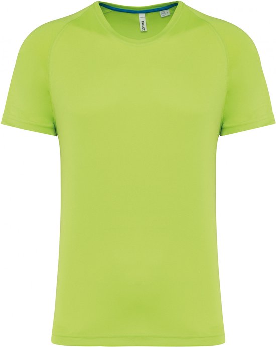 SportT-shirt Heren L Proact Ronde hals Korte mouw Lime 100% Polyester