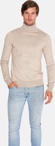 Mario Russo Coltrui - Trui Heren - Sweater Heren - Coltrui Heren - XXL - Plaza Taupe