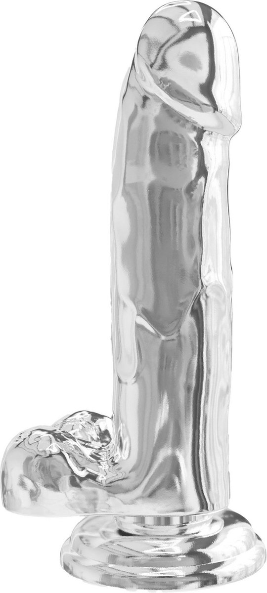 Goedkoopste Clear Dildo w. Balls 7 inch