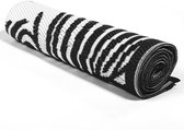Buitentapijt Coco Tropical zwart en wit 180 x 280 cm