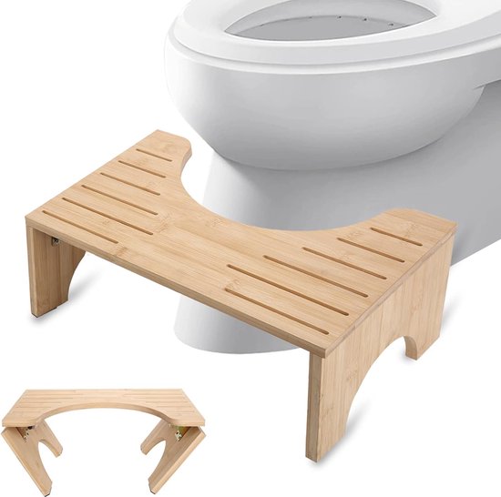 Modernes Design Bambus klappbarer Toiletten hocker für Erwachsene und Kinder Fac
