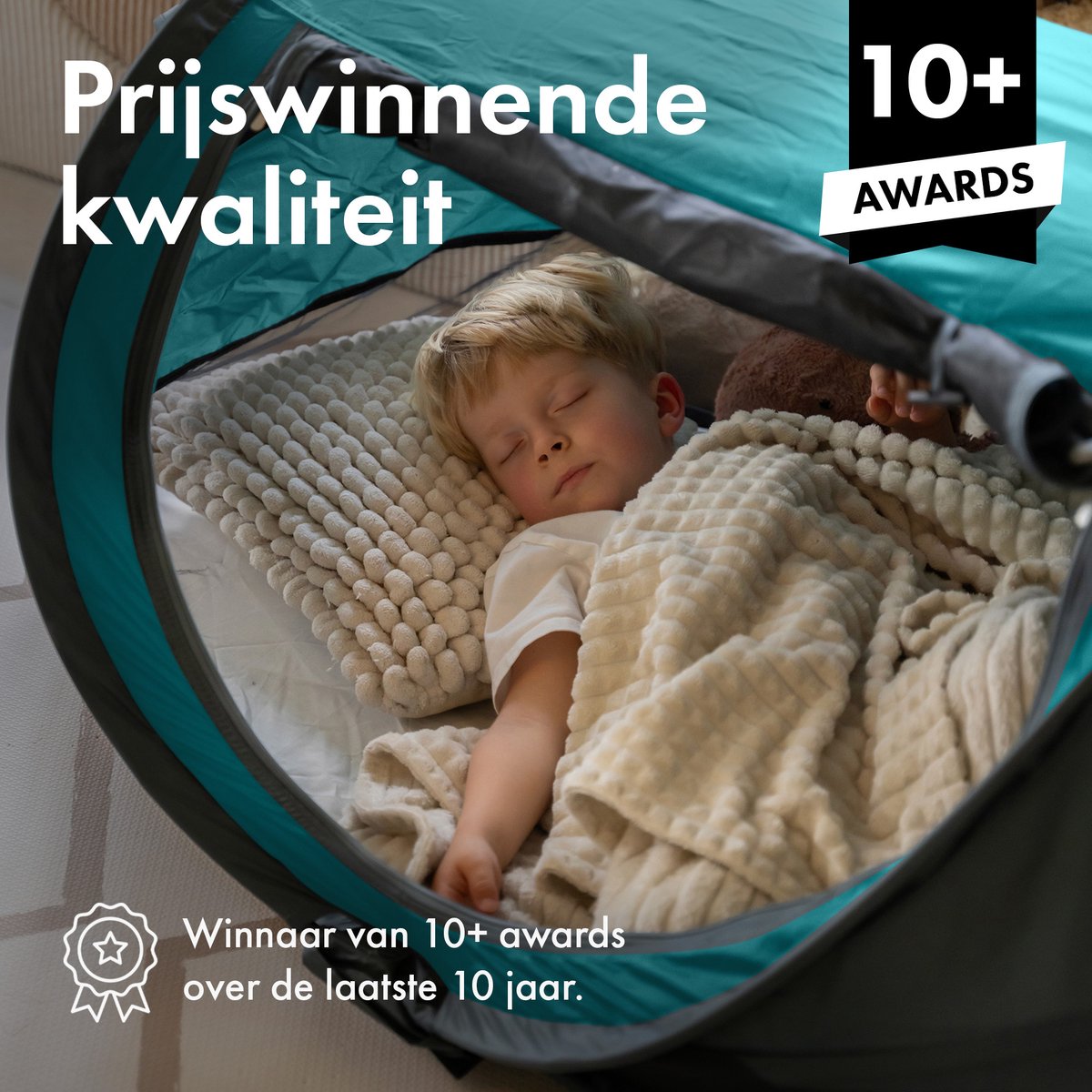 Deryan Peuter Luxe Campingbedje – Inclusief zelfopblaasbare matras - Ocean thumbnail 3