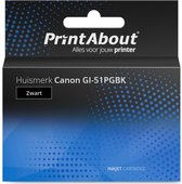 PrintAbout huismerk Inktcartridge GI-51PGBK Zwart geschikt voor Canon