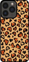 Smartphonica Telefoonhoesje voor iPhone 13 Pro met tijgerprint - backcover met panterprint - Bruin / TPU / Back Cover geschikt voor Apple iPhone 13 Pro