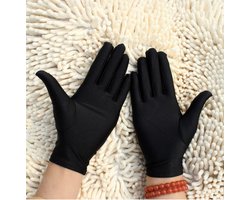 Beschermende Handschoenen Zwart - Handschoenen - Eczeemhandschoen – Black Gloves - Jewelry Handschoen - Werk Handschoen - Beauty salon handschoenen - Veiligheid Handschoen Lichtgewicht Unisex Zacht MAAT L / 2 Paar ----- XXO®