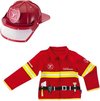 foto van Boaz - brandweerjas en Brandweerhelm voor Kinderen - Imaginarium - Verkleedkleding Brandweer - Helm en Jas - 3 - 6 Jaar
