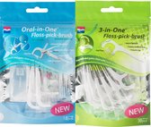 3 In One Floss-pick-brush White