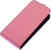 Roze Effen Flip case hoesje voor Apple iPhone 4 / 4S