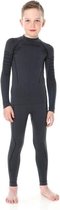 Brubeck | Jongens Junior Seamless Thermo Set - Grafiet - 128/134