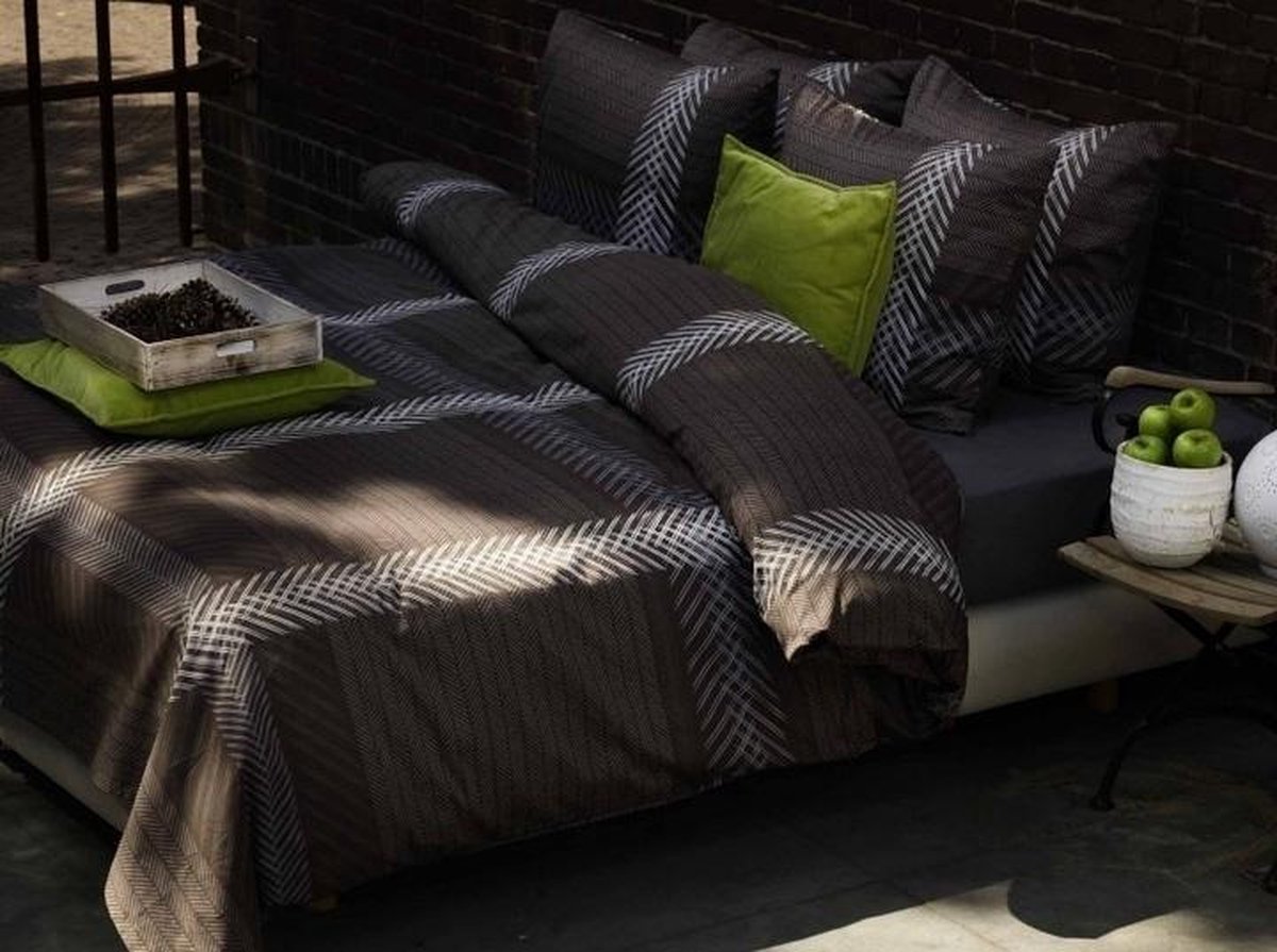 HNL Refined Torres Dekbedovertrek - Eenpersoons - 140x200/220 cm - Bruin