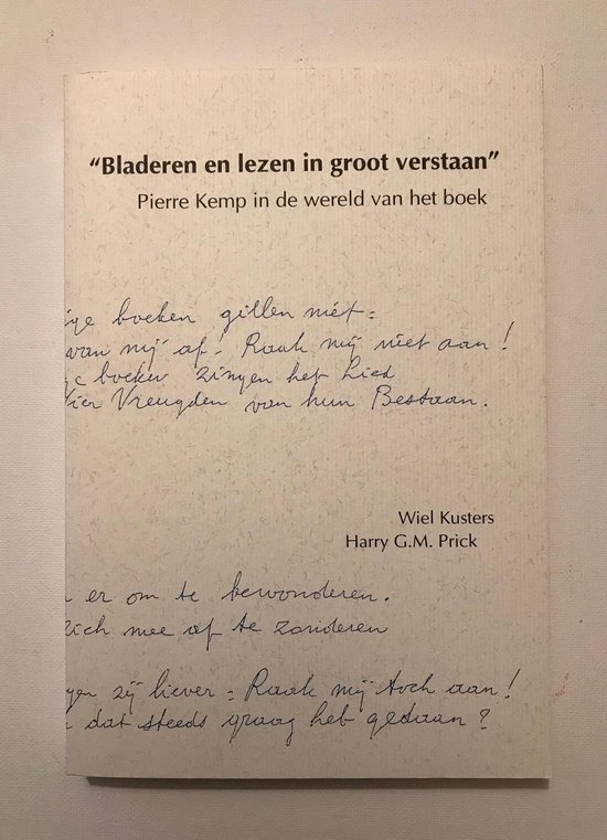 Bladeren en lezen in groot verstaan: Pierre Kemp in de wereld van het boek