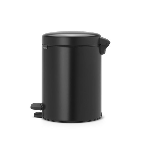 Brabantia NewIcon poubelle à pédale 5 litres avec seau intérieur synthétique - Matt Black