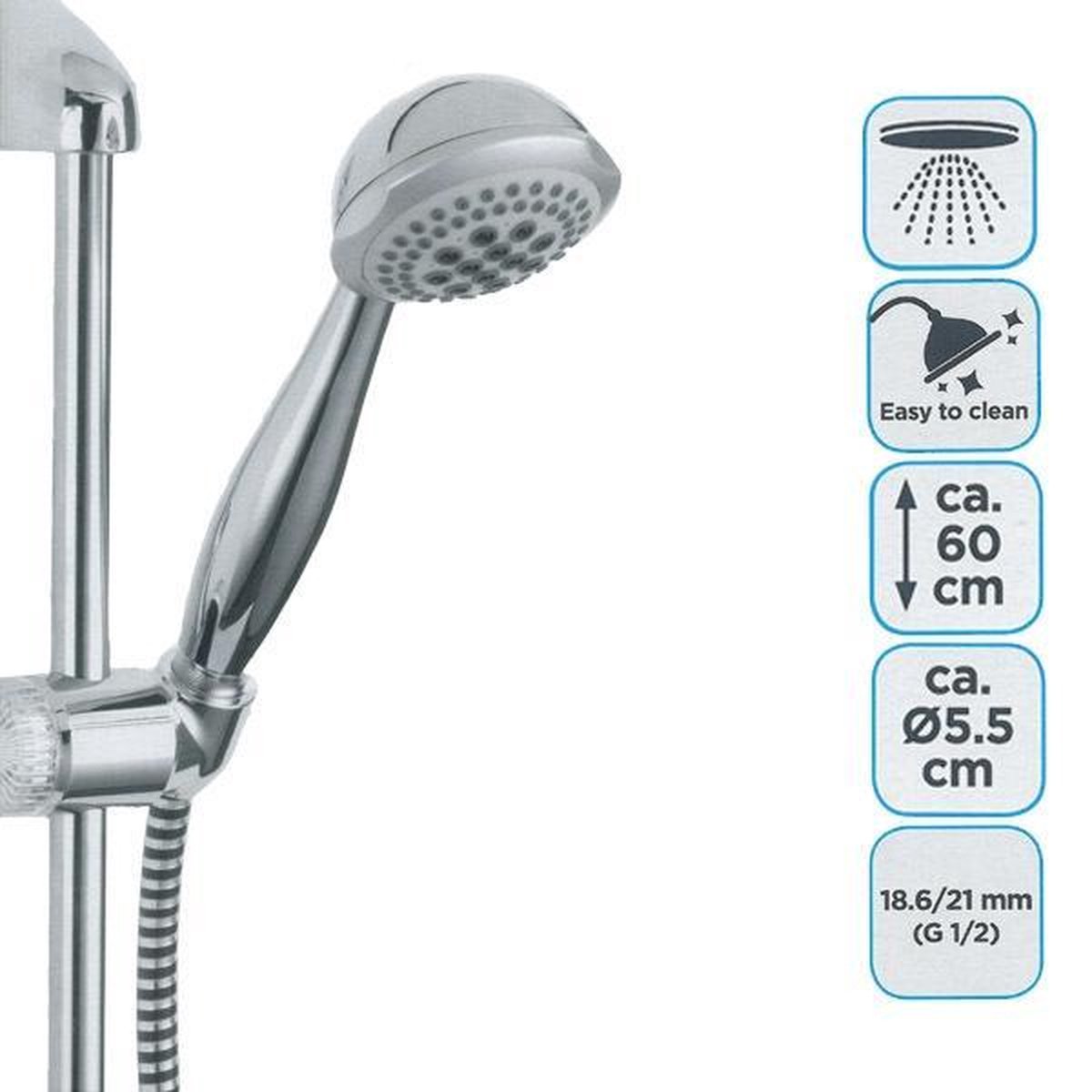 Doucheset Douchekop met slang Douchestang Handdouche
