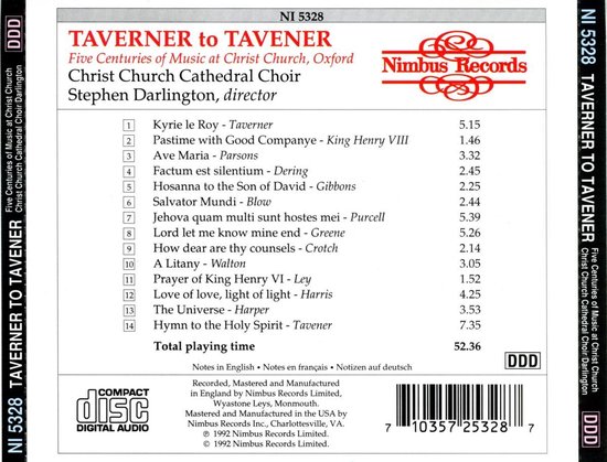 Cccc & Darlington - 5 Centuries Of Music At Christ Ch (CD)