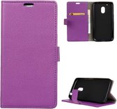 Litchi cover paars wallet case hoesje Motorola Moto G 4de generatie