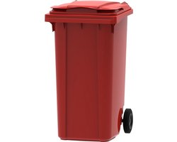 Kunststof Kliko Afval Rolcontainer Mini container - 240 liter - Rood
