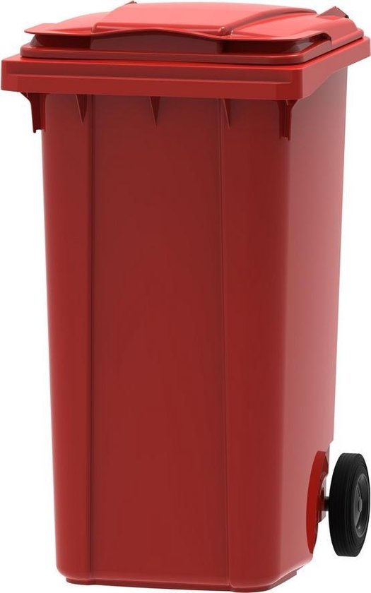 Kunststof Kliko Afval Rolcontainer Mini container - 240 liter - Rood