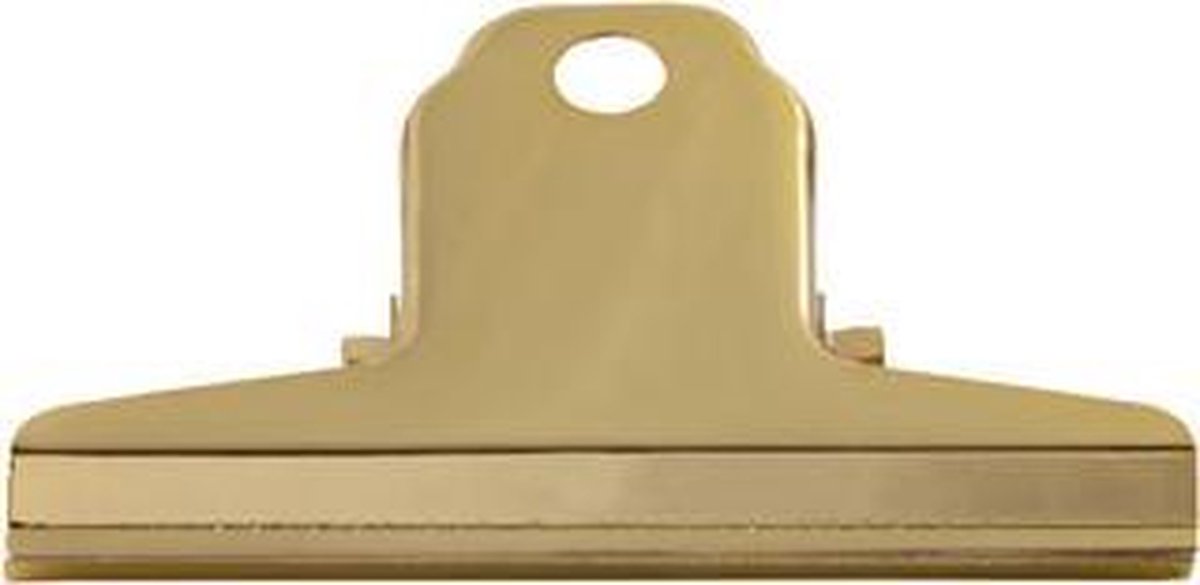 LPC Papierklem Spring clip - goud - 76 mm -10 stuks
