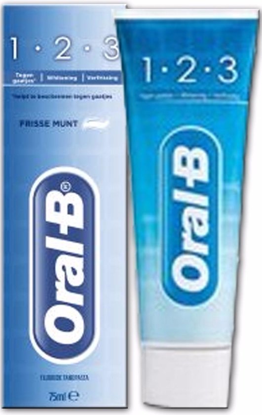 Duur Door mooi Oral-B Tandpasta - 1-2-3 Fresh Mint 75ml | bol.com