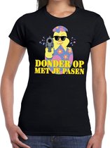 Fout paas t-shirt zwart  donder op met je Pasen voor dames M