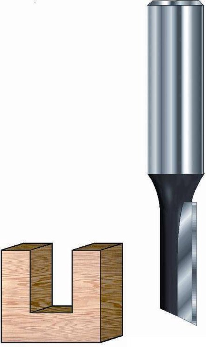ENT Groeffrees HM 3x8x46mm 1-snijkant kolf 8mm