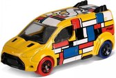 Hot Wheels Art-cars Auto Ford Transit Connect 7 Cm Geel