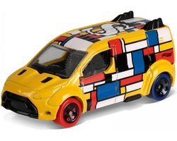 Hot Wheels Art-cars Auto Ford Transit Connect 7 Cm Geel