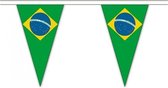 Brazilie landen punt vlaggetjes 20 meter - slinger / vlaggenlijn