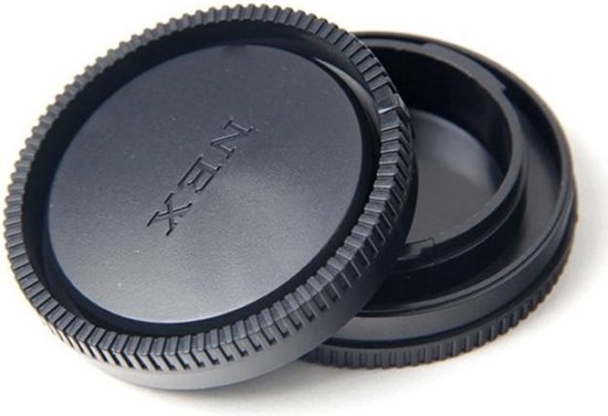 Foto: Body cap rear lens cap set voor sony nex e mount camera s