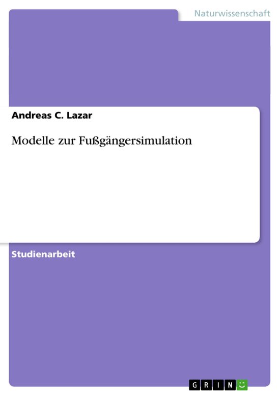 Modelle zur Fußgängersimulation - cover