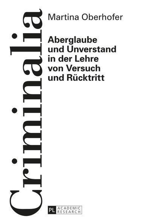Criminalia 59 - Aberglaube und Unverstand in der Lehre von V ... - cover