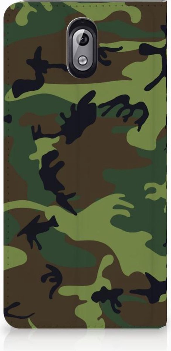 Nokia 3.1 (2018) Hoesje met Magneet Army Dark