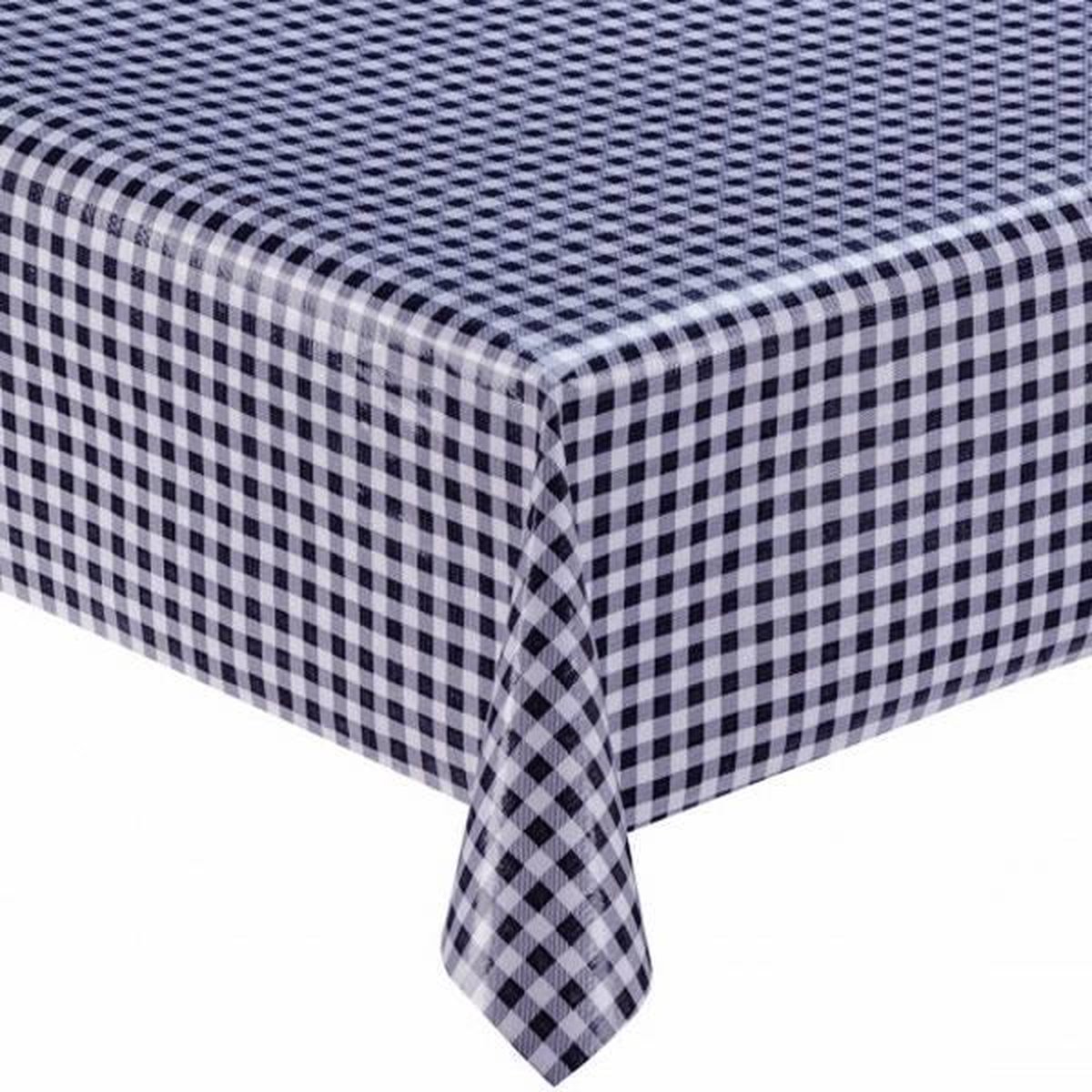 Mexicaans Tafelzeil Ruitje - 120 x 220 cm - Donkerblauw
