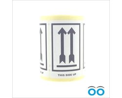 Verhuis stickers - Verzend etiketten - This Side Up - Stickers op Rol - Etiketten op Rol 110mm x 80mm - Zegels