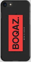 BOQAZ. iPhone 8 hoesje - Labelized Collection - Red print BOQAZ
