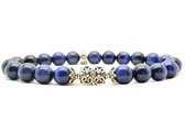 Beaddhism - Armband - Blauwe Tijger - Wired Flower - 8 mm - 20 cm