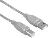 Hama USB Connection Cable A-Plug - B-Plug, grey, 3.0m USB-kabel 3 m USB A USB B Grijs